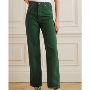 Reformation Cowboy High rise straight jean in emerald
